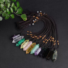 45mm Natural Mix material Double pointed pendant Crystal Quartz Healing Decorate picture