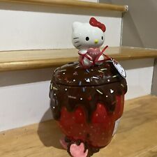 BLUE SKY SANRIO HELLO KITTY CHOCOLATE STRAWBERRY 🍓 Cookie JAR LIMITED EDITION picture