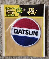 NOS Vintage 1970s Datsun Red White Blue Circular Car Logo Patch Original Package picture