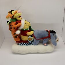 Animated Gemmy Disney Pooh Tigger Eeyore Christmas Sleigh Ride Music & Motion picture