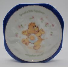 Vtg Care Bears Funshine Bear Porcelain Plate 80s American Greetings Packaged picture