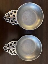 Wilton Columbia Pa. Set Of 2 Pewter Porringer Bowls 4.5”  RWP 129 Spoon Rests picture