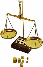 Old Traditional Goldsmith Weight Justice showpiece Brass Weighing Scale Balance picture