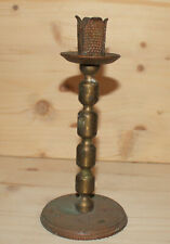 Vintage hand crafted ornate bronze candlestick picture