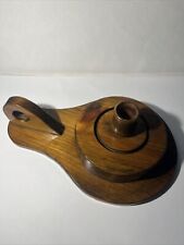 Vintage Handmade Wooden Candle Holder / Lantern picture