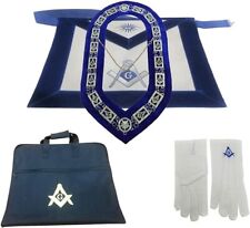 Masonic Apron Master Mason Square and compass with G Apron Case Chain collar picture
