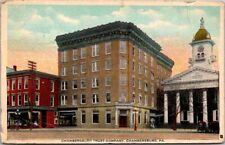 Chambersburg Trust Company Church Vintage PA Postcard Posted 1918 #2 picture