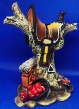 Vintage Western Cowboy Saddle on Tree w/ Supplies Figurine picture