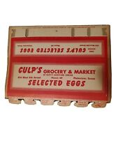  Vintage Flat Egg Carton Box/ Foldable Old Store Stock Local Texas Grocery Store picture
