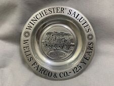1977 Winchester Salutes Wells Fargo & Co. - 125 Years - Pewter Plate picture