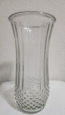Vintage Clear Hoosier Glass Ornate 9.5 in Vase Smoke Free Home picture