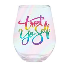 Jumbo Stemless Wine Glass Treat Yo Self Size 4in x 5.7in H / 30 oz Pack of 6 picture