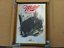 Miller High Life Beer Wildlife Series Black Bear Mirror Sign NEW picture