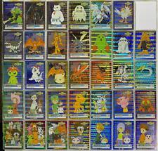 1999 Digimon Animated Series 1 Prism Parallel Trading Card Set of 34 Upper Deck picture