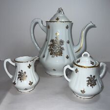 Vintage Fonde En 1789 France tea set Tea Pot, Sugar And Creamer picture