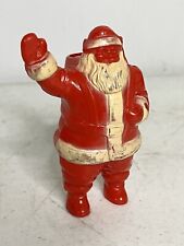 Vintage Plastic Waving Santa Candy Holder 3.5”  - No Candy Included picture