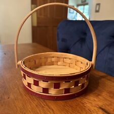Longaberger 2006 Cherry & Natural Weave Small Pie Basket picture