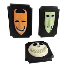 Nightmare Before Christmas Lock, Shock & Barrel Masks Wall Plaques  picture