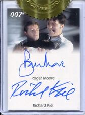 James Bond 50th Anniversary 2 Roger Moore & Richard Kiel Dual Autograph Card picture