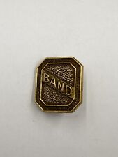 Vintage Gold Colored Square Rectangular BAND Lapel Pin Brooch picture