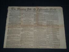 1796 MARCH 7 THE MORNING POST & FASHIONABLE WORLD NEWSPAPER - LONDON - NP 3658 picture