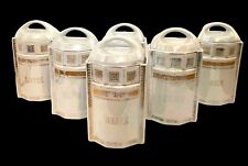 Antique Opalescent German Lusterware Canister Set 6 large jars with lids picture
