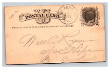 Vintage Early 1894 Postal Card Marathon Iowa Private Message on Back - Cool picture