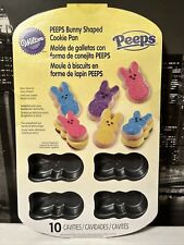 NEW HTF Wilton Easter PEEPS Bunny Shaped Cookie Pan ~ 10 Cavities Non-Stick picture