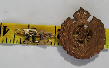 WW1 Royal Engineers Corps Cap Badge + RE Shoulder Title picture