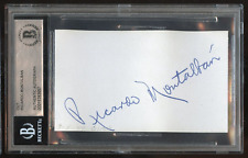 Ricardo Montalban signed 2x4 cut autograph on 9-5-47 at Ciro's Nightclub BAS picture