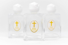 3 Holy Water Bottles Filled with BLESSED Lourdes Holy Water & Lourdes Prayer Car picture