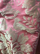 Exquisite Scalamandre Love Birds Silk Fabric ~Coral Rose Champagne~ Semi Vintage picture