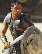 RUSSELL CROWE SIGNED AUTOGRAPH GLADIATOR 11X14 PHOTO BECKETT BAS picture