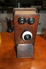 ANTIQUE KELLOGG CHICAGO USA WOOD WALL MOUNT HAND CRANK B96 B-1170 TELEPHONE   picture