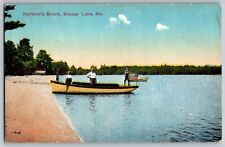Maine ME - Harmon's Beach - Sebago Lakes - Vintage Postcard - Posted picture