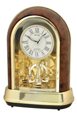 NEW RHYTHM Crystal Dulcet (Woodgrain) RARE Musical Table Mantel Clock 4RH786WT23 picture