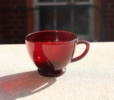 Original Vintage Red Ruby Glass Cup- Tea Cup- Coffee Cup ~ 2 3/8