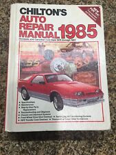 Chilton's Auto Repair Manual 1985 for Domestic & Canadian Cars 1978 to 1985 picture