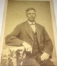 Antique Victorian American Dapper Fashion Man Manchester New Hampshire CDV Photo picture