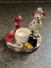 SPOONTIQUES Vintage Dalmatian Fire Fighter Candle Holder Detailed picture