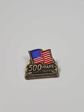 Columbus Discovers America 500 Year Anniversary Lapel Pin 1492-1992 * picture