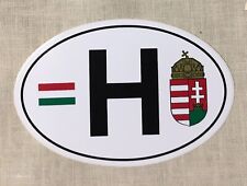 Hungarian bumper sticker ,  Hungary flag H coat of arms picture