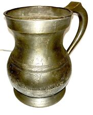 Antique Large Two Quart Pewter Measure England By James Yates & Robert  19th c. picture