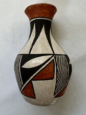 Vintage Acoma Pueblo Pottery Vase Native American Art Signed Joe Vallo picture