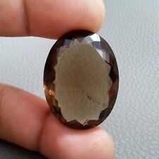 Awesome Big Size Smoky Quartz Faceted Oval Shape 74.05 Carat Loose Gemstone picture