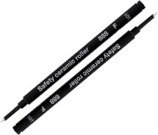 Schmidt German Roller Pen Black Refill Safety Ceramic 2 Count (Pack of 1)  picture