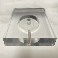 SQUARE CLEAR ACRYLIC LAMP BASES WITH CORD HOLE  5 3/4