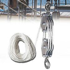 Heavy Duty Pulley-Block and Tackle,1100 Lbs Capacity, 2200 Lbs Breaking Strength picture