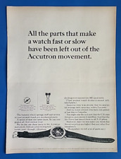 1964 Bulova Accutron Watch Vtg 1960's Magazine Print Ad All the parts that... picture