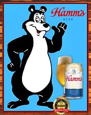 Hamm's Beer - Bear - Rare - Metal Sign 11 x 14 picture